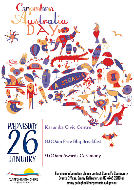 2022 Carpentaria Shire Australia Day Poster