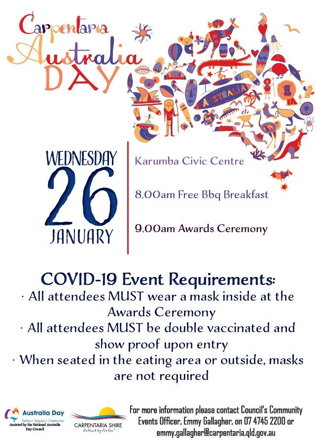 COVID requirements for Australia Day Ceremony