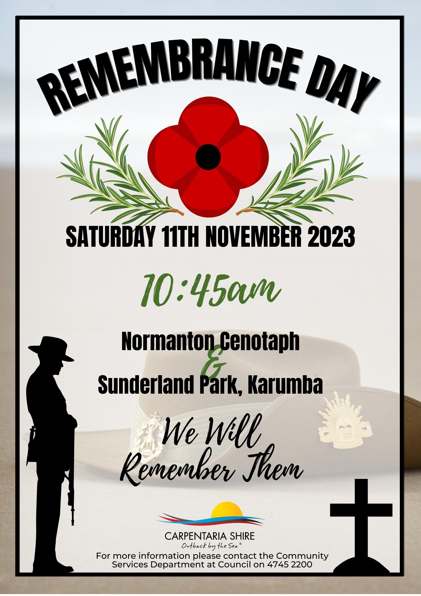 Remembrance Day Poster 2023
